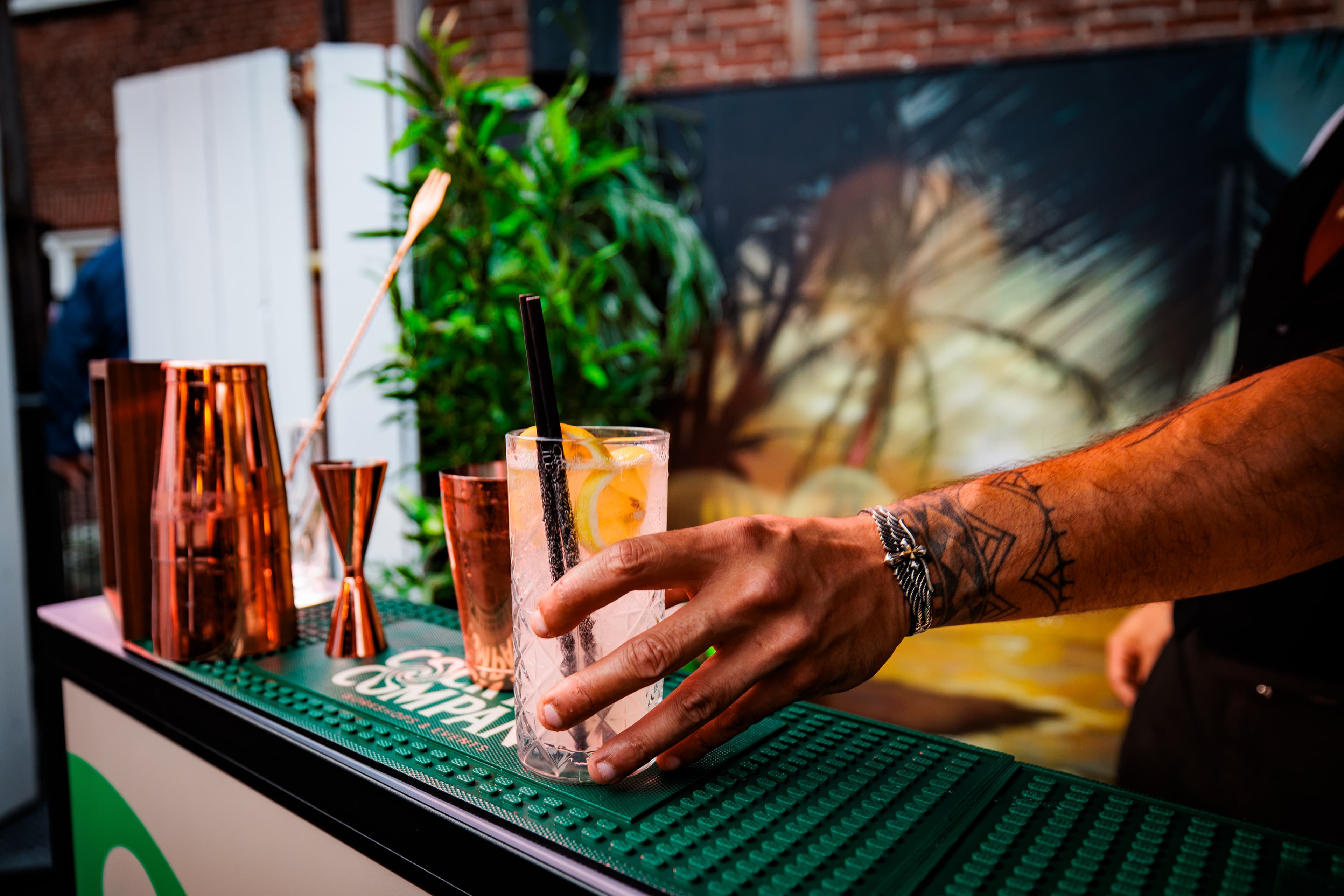 cocktail bar op een verjaardag