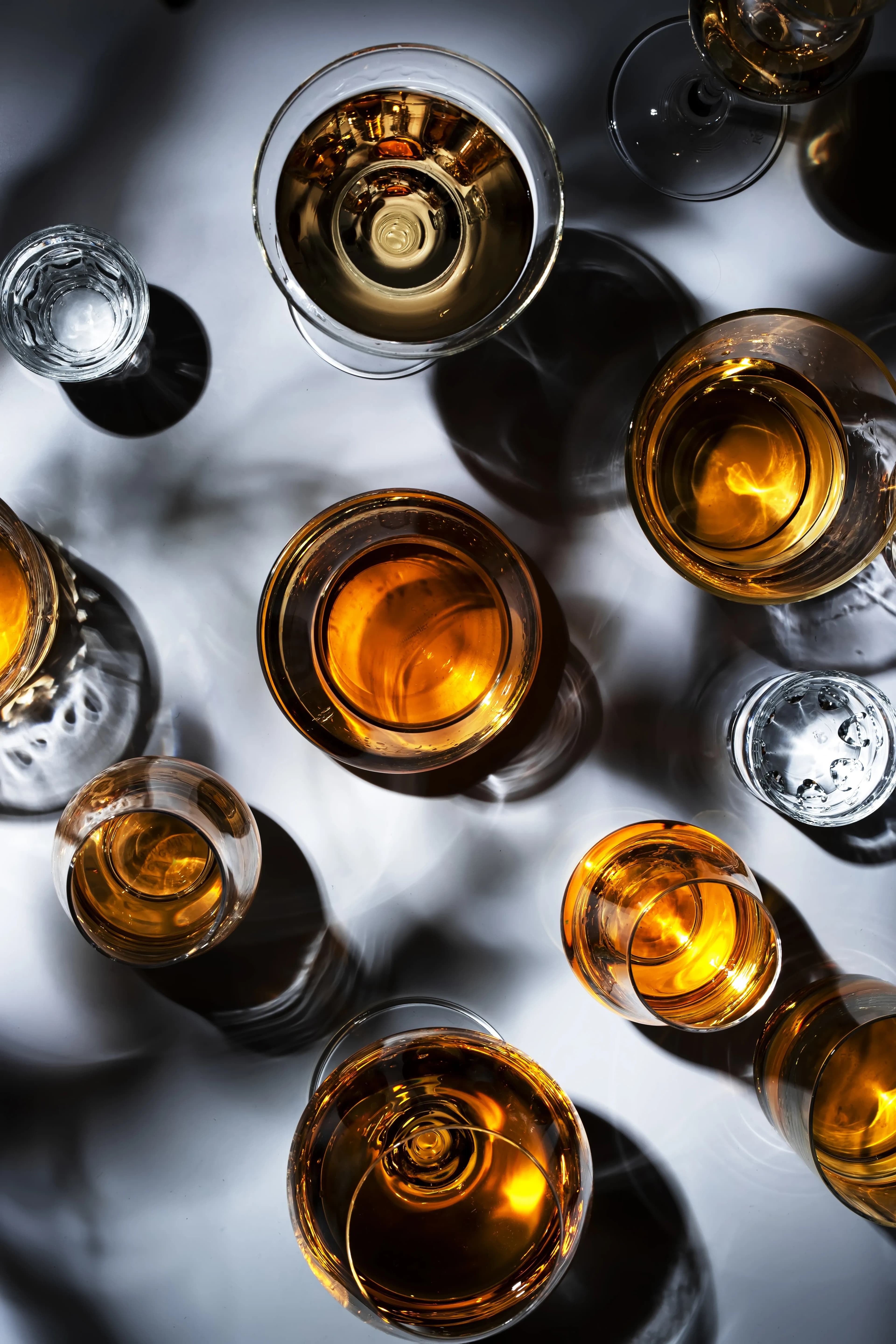 verschillende rums tijdens een proeverij